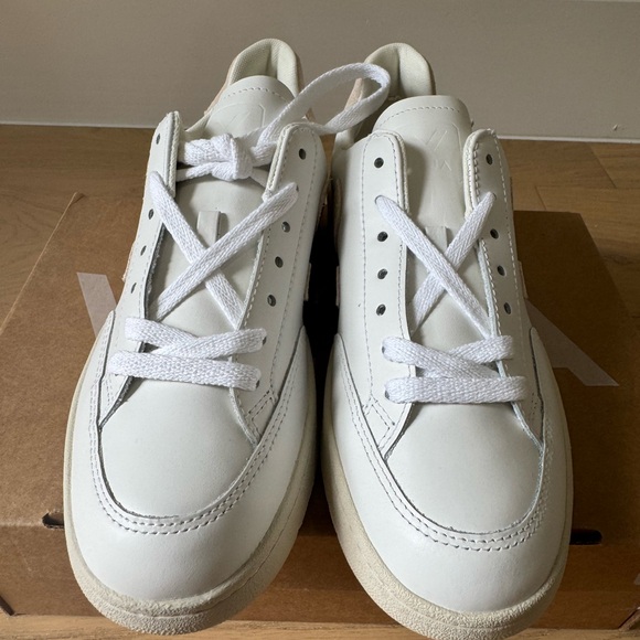 Veja White and Tan Casual Sneakers - Picture 2 of 7